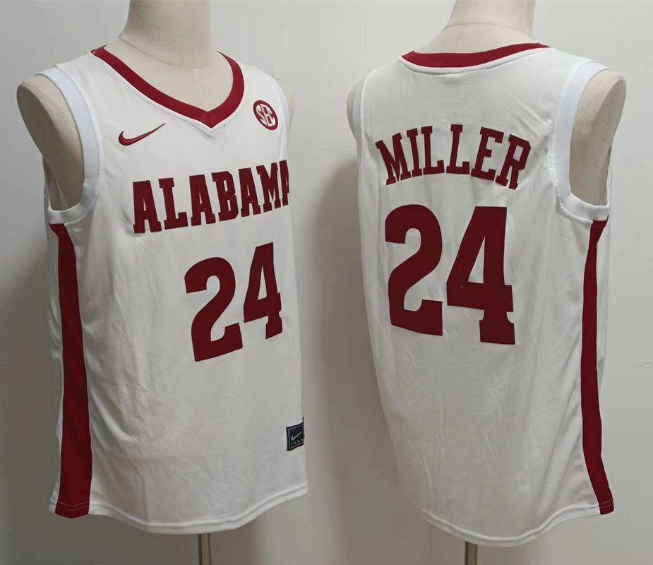 Men Alabama Crimson Tide #24 Miller White 2024 Nike Vapor NCAA Jersey->indianapolis colts->NFL Jersey